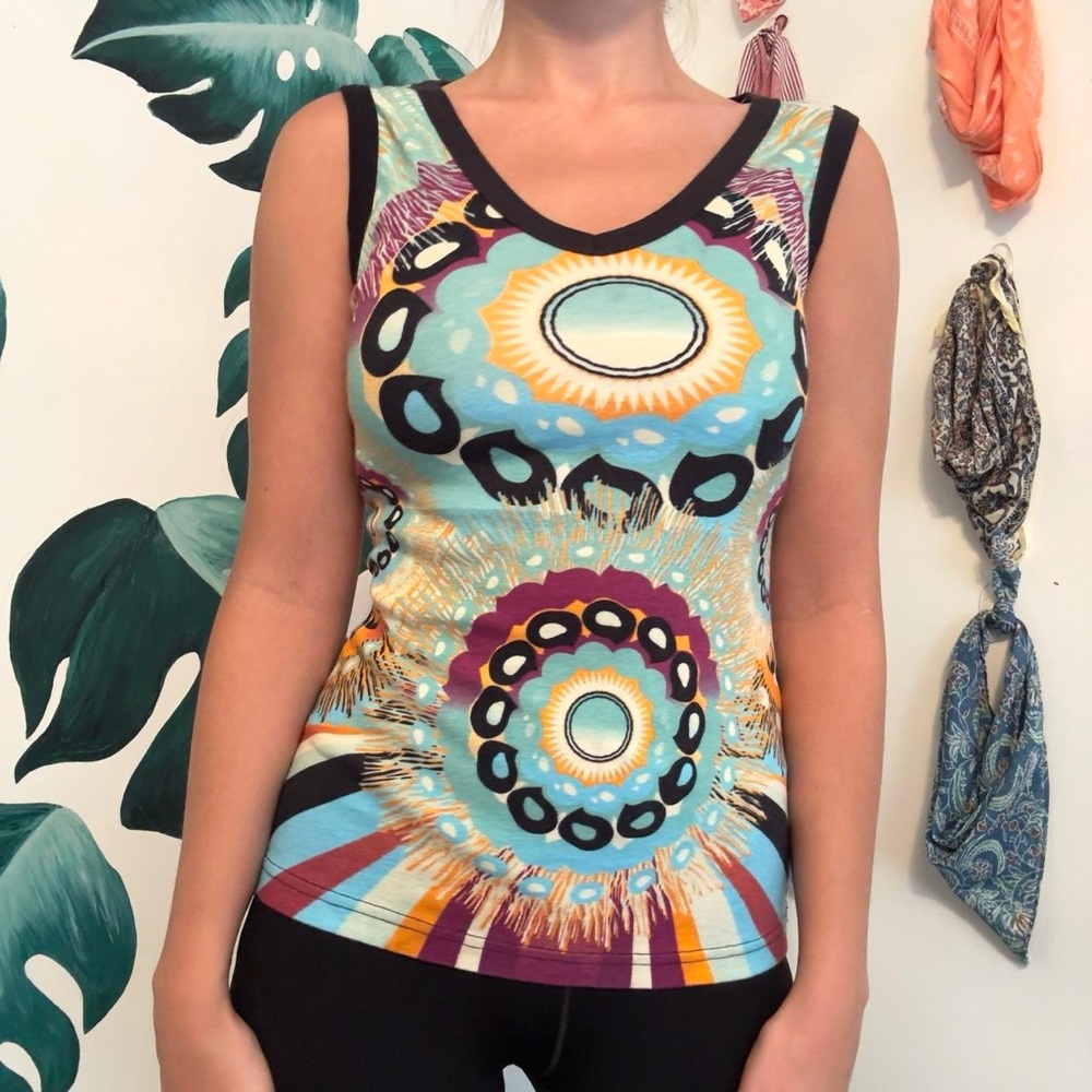 Hayes Colorful Abstract Print Tank Top